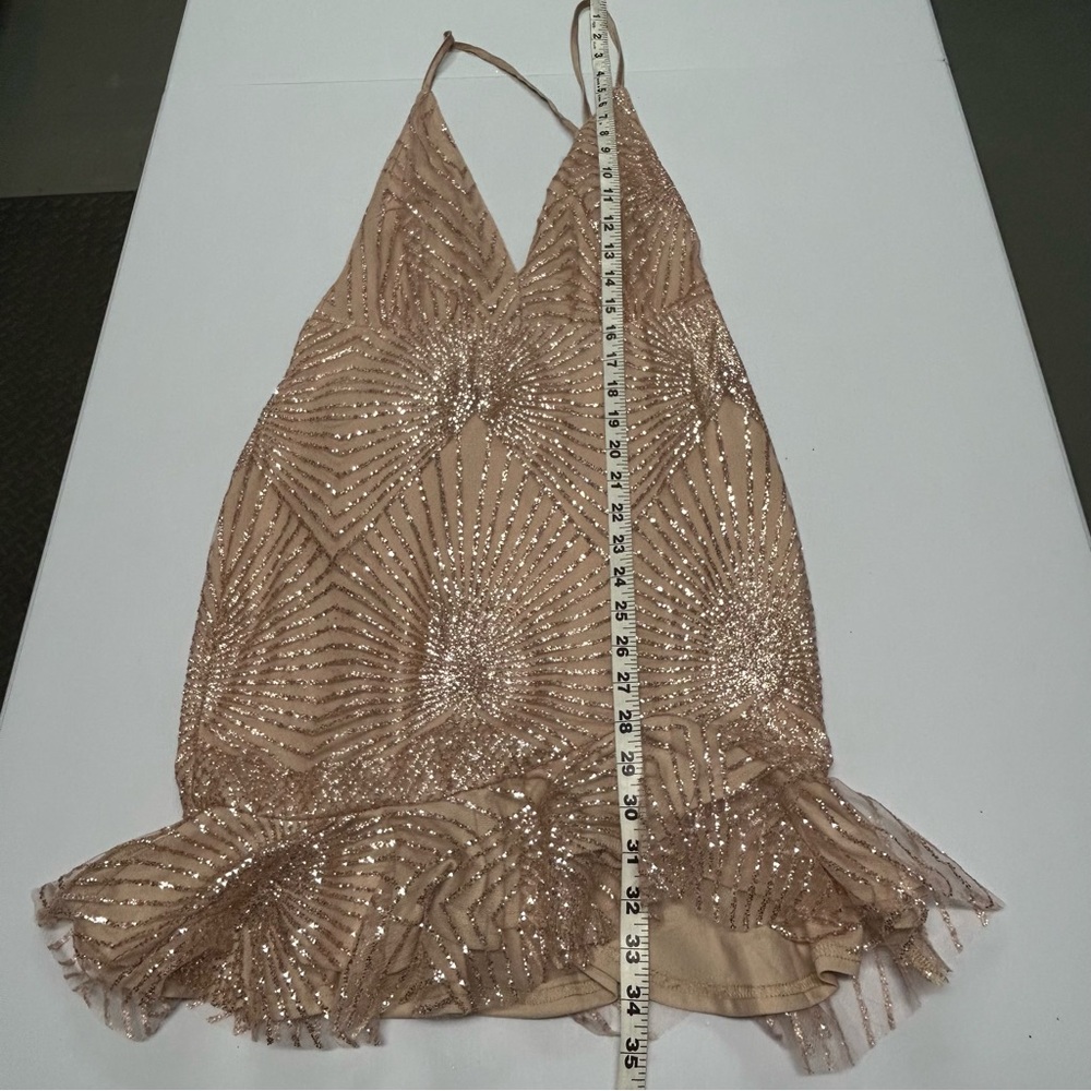 Hello Molly Sparkly Ruffle Mini Dress Size 4 Small Strappy Glitter Fairy Swiftie - Picture 12 of 13
